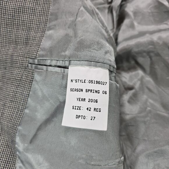 Brooks Brothers 346 Silk Wool Linen Blazer Mens 42 White Black Micro Houndstooth - Picture 4 of 10